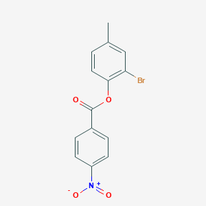 molecular formula C14H10BrNO4 B322445 2-Bromo-4-methylphenyl 4-nitrobenzoate 