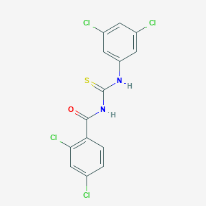 2,4-dichloro-N-[(3,5-dichlorophenyl)carbamothioyl]benzamide