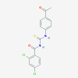molecular formula C16H12Cl2N2O2S B322449 N-[(4-acetylphenyl)carbamothioyl]-2,4-dichlorobenzamide 