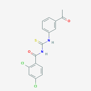 molecular formula C16H12Cl2N2O2S B322450 N-[(3-acetylphenyl)carbamothioyl]-2,4-dichlorobenzamide 