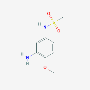 molecular formula C8H12N2O3S B3224510 N-(3-amino-4-methoxyphenyl)methanesulfonamide CAS No. 123343-91-9