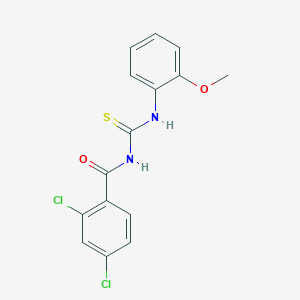 molecular formula C15H12Cl2N2O2S B322452 2,4-dichloro-N-[(2-methoxyphenyl)carbamothioyl]benzamide 