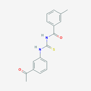 molecular formula C17H16N2O2S B322453 N-[(3-acetylphenyl)carbamothioyl]-3-methylbenzamide 