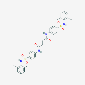molecular formula C34H38N4O6S2 B322459 N~1~,N~4~-bis{4-[(mesitylamino)sulfonyl]phenyl}succinamide 