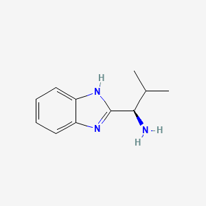 molecular formula C11H15N3 B3224592 (R)-1-(1H-Benzimidazol-2-yl)-2-methylpropylamine CAS No. 1235024-08-4