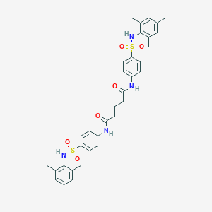 molecular formula C35H40N4O6S2 B322460 N~1~,N~5~-bis{4-[(mesitylamino)sulfonyl]phenyl}pentanediamide 