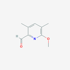 molecular formula C9H11NO2 B3224601 6-Methoxy-3,5-dimethylpyridine-2-carbaldehyde CAS No. 123506-71-8