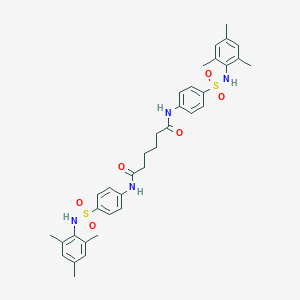 molecular formula C36H42N4O6S2 B322461 N~1~,N~6~-bis{4-[(mesitylamino)sulfonyl]phenyl}hexanediamide 