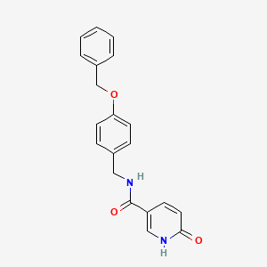 molecular formula C20H18N2O3 B3224626 N-(4-(benzyloxy)benzyl)-6-oxo-1,6-dihydropyridine-3-carboxamide CAS No. 1235301-96-8