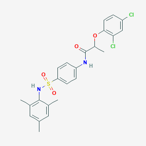 molecular formula C24H24Cl2N2O4S B322463 2-(2,4-dichlorophenoxy)-N-{4-[(mesitylamino)sulfonyl]phenyl}propanamide 