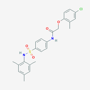 molecular formula C24H25ClN2O4S B322466 2-(4-chloro-2-methylphenoxy)-N-{4-[(mesitylamino)sulfonyl]phenyl}acetamide 
