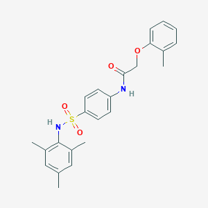 molecular formula C24H26N2O4S B322467 N-{4-[(mesitylamino)sulfonyl]phenyl}-2-(2-methylphenoxy)acetamide 