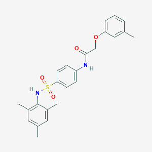 molecular formula C24H26N2O4S B322468 N-{4-[(mesitylamino)sulfonyl]phenyl}-2-(3-methylphenoxy)acetamide 