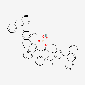10,16-Bis[4-anthracen-9-yl-2,6-di(propan-2-yl)phenyl]-13-hydroxy-12,14-dioxa-13lambda5-phosphapentacyclo[13.8.0.02,11.03,8.018,23]tricosa-1(15),2(11),3,5,7,9,16,18,20,22-decaene 13-oxide