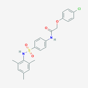 molecular formula C23H23ClN2O4S B322471 2-(4-chlorophenoxy)-N-{4-[(mesitylamino)sulfonyl]phenyl}acetamide 