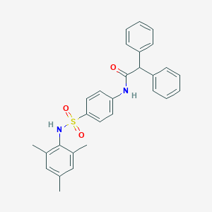 molecular formula C29H28N2O3S B322473 N-{4-[(mesitylamino)sulfonyl]phenyl}-2,2-diphenylacetamide 