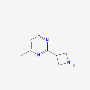 molecular formula C9H13N3 B3224731 2-(Azetidin-3-yl)-4,6-dimethylpyrimidine CAS No. 1236861-92-9