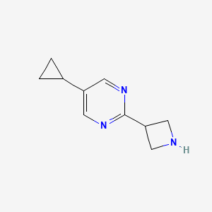 molecular formula C10H13N3 B3224739 2-(Azetidin-3-yl)-5-cyclopropylpyrimidine CAS No. 1236861-93-0