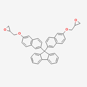 molecular formula C39H30O4 B3224765 9,9-Bis[6-(glycidyloxy)-2-naphthyl]-9H-fluorene CAS No. 1238475-45-0