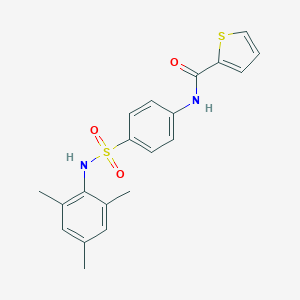 molecular formula C20H20N2O3S2 B322477 N-{4-[(mesitylamino)sulfonyl]phenyl}thiophene-2-carboxamide 
