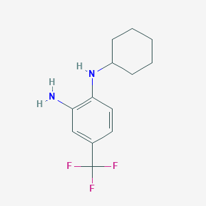 molecular formula C13H17F3N2 B3224770 1-N-cyclohexyl-4-(trifluoromethyl)benzene-1,2-diamine CAS No. 123856-18-8