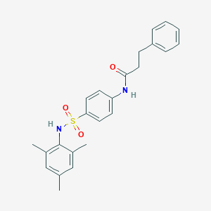 molecular formula C24H26N2O3S B322479 N-{4-[(mesitylamino)sulfonyl]phenyl}-3-phenylpropanamide 