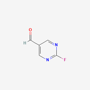 molecular formula C5H3FN2O B3224800 5-Pyrimidinecarboxaldehyde, 2-fluoro- CAS No. 1240041-64-8