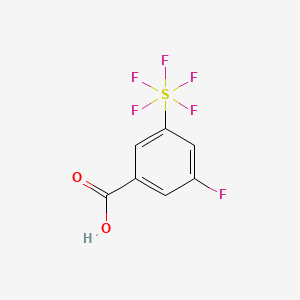 molecular formula C7H4F6O2S B3224803 3-Fluoro-5-(pentafluorosulfur)benzoic acid CAS No. 1240256-86-3