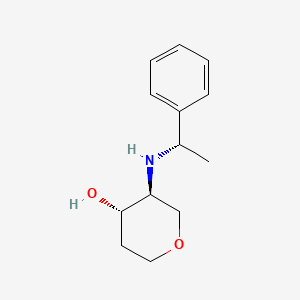 molecular formula C13H19NO2 B3224807 (3S,4S)-3-[[(1S)-1-phenylethyl]amino]oxan-4-ol CAS No. 1240390-30-0