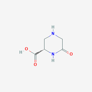 molecular formula C5H8N2O3 B3224825 (S)-6-Oxopiperazine-2-carboxylic acid CAS No. 1240584-74-0