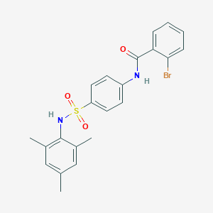 molecular formula C22H21BrN2O3S B322484 2-bromo-N-{4-[(mesitylamino)sulfonyl]phenyl}benzamide 