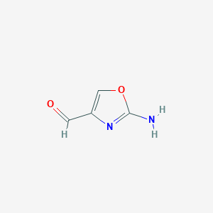 molecular formula C4H4N2O2 B3224842 4-Oxazolecarboxaldehyde, 2-amino- CAS No. 1240601-34-6