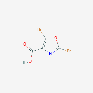 molecular formula C4HBr2NO3 B3224844 2,5-dibromo-4-Oxazolecarboxylic acid CAS No. 1240611-10-2
