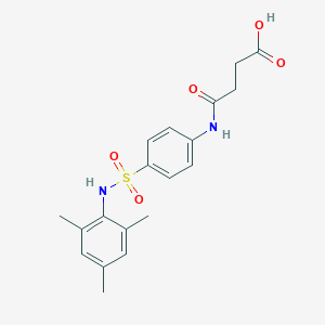 molecular formula C19H22N2O5S B322485 4-{4-[(Mesitylamino)sulfonyl]anilino}-4-oxobutanoic acid 