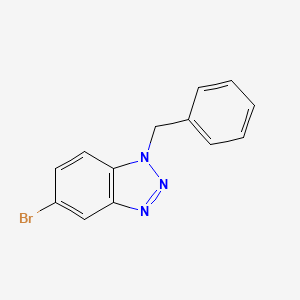 molecular formula C13H10BrN3 B3224897 1-Benzyl-5-bromo-1H-benzo[d][1,2,3]triazole CAS No. 1242069-38-0