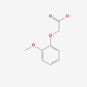 molecular formula C9H9O4- B322491 (2-Methoxyphenoxy)acetate 
