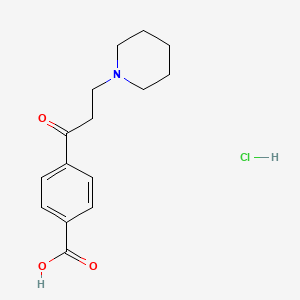 molecular formula C15H20ClNO3 B3224918 4-(3-(Piperidin-1-yl)propanoyl)benzoic acid hydrochloride CAS No. 124242-84-8