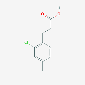 molecular formula C10H11ClO2 B3224919 Benzenepropanoic acid, 2-chloro-4-methyl- CAS No. 124244-16-2