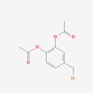 molecular formula C11H11BrO4 B3224927 4-(Bromomethyl)-1,2-phenylene diacetate CAS No. 124254-92-8