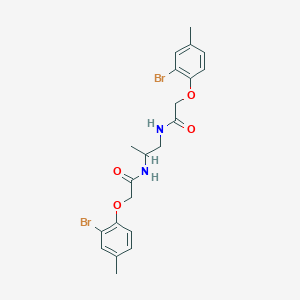 molecular formula C21H24Br2N2O4 B322494 2-(2-bromo-4-methylphenoxy)-N-(2-{[(2-bromo-4-methylphenoxy)acetyl]amino}-1-methylethyl)acetamide 