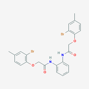 molecular formula C24H22Br2N2O4 B322495 2-(2-bromo-4-methylphenoxy)-N-(2-{[(2-bromo-4-methylphenoxy)acetyl]amino}phenyl)acetamide 