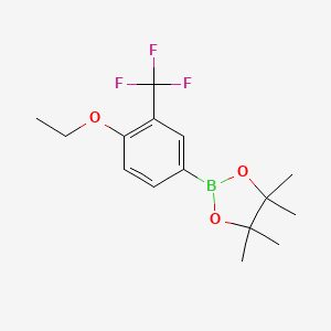 molecular formula C15H20BF3O3 B3224951 2-(4-Ethoxy-3-(trifluoromethyl)phenyl)-4,4,5,5-tetramethyl-1,3,2-dioxaborolane CAS No. 1243143-46-5