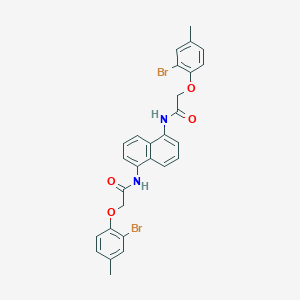 molecular formula C28H24Br2N2O4 B322496 2-(2-bromo-4-methylphenoxy)-N-(5-{[(2-bromo-4-methylphenoxy)acetyl]amino}-1-naphthyl)acetamide 
