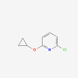 molecular formula C8H8ClNO B3224967 2-Chloro-6-cyclopropoxypyridine CAS No. 1243279-27-7