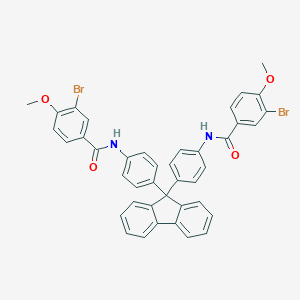 molecular formula C41H30Br2N2O4 B322497 3-bromo-N-[4-(9-{4-[(3-bromo-4-methoxybenzoyl)amino]phenyl}-9H-fluoren-9-yl)phenyl]-4-methoxybenzamide 