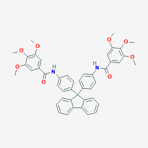 molecular formula C45H40N2O8 B322498 3,4,5-trimethoxy-N-[4-(9-{4-[(3,4,5-trimethoxybenzoyl)amino]phenyl}-9H-fluoren-9-yl)phenyl]benzamide 