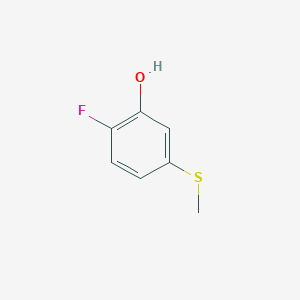 molecular formula C7H7FOS B3224985 2-氟-5-(甲硫基)苯酚 CAS No. 1243346-44-2