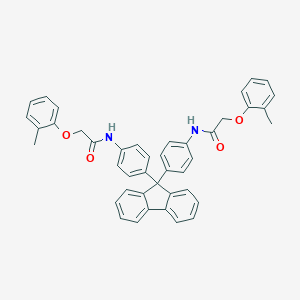 molecular formula C43H36N2O4 B322501 2-(2-methylphenoxy)-N-{4-[9-(4-{[(2-methylphenoxy)acetyl]amino}phenyl)-9H-fluoren-9-yl]phenyl}acetamide 