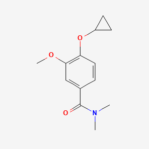 molecular formula C13H17NO3 B3225010 4-Cyclopropoxy-3-methoxy-N,N-dimethylbenzamide CAS No. 1243464-88-1