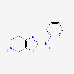 molecular formula C12H13N3S B3225043 N-Phenyl-4,5,6,7-tetrahydrothiazolo[5,4-c]pyridin-2-amine CAS No. 124458-18-0